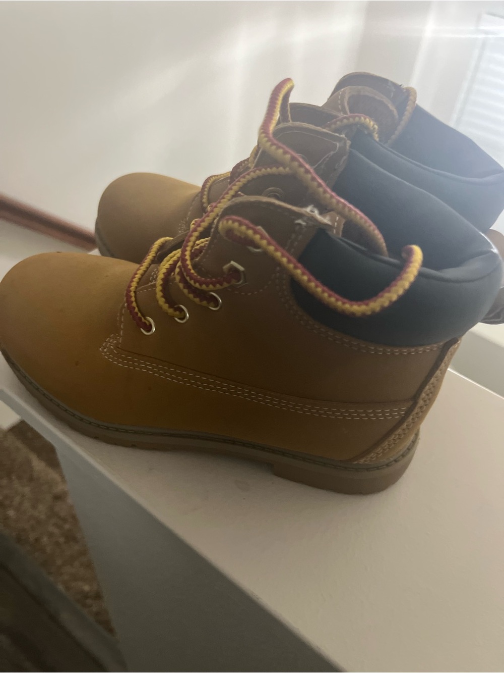 Kids Classic Work-Style Boots in Wheat - Youth Lace-Up